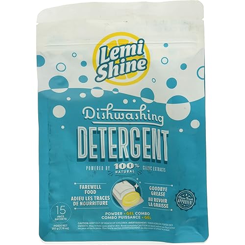 Lemi Shine Dishwashing Detergent Natural Citric Extracts, 15 Pacs, 7.16 oz