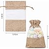 DERAYEE Drawstring Burlap Gift Bags, 5 x 7 Inch Linen Goodie Bags for Wedding Party Favors gifts Christmas Presents or DIY Craft 24-Pack