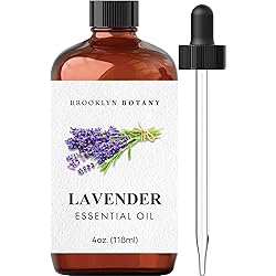 Brooklyn Botany Lavender Essential Oil – 100% Pure and Natural – Therapeutic Grade Essential Oil with Dropper - Lavender Oil for Aromatherapy and Diffuser - 4 Fl. OZ