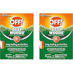 OFF! Deep Woods Insect Repellent Towelettes 12 Count, Pack of 2