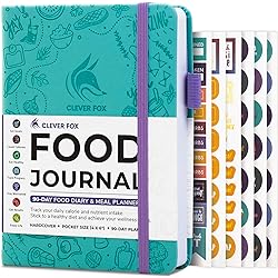 Clever Fox Food Journal Pocket Size - Daily Food Diary, Meal Tracker & Planner for Purse, Calorie and Nutrition Log, for Sticking to a Healthy Diet & Achieving Weight Loss Goals, 4.0x5.5
