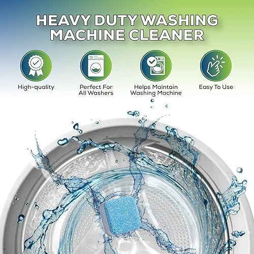 True Fresh Washing Machine Cleaner Tablets, 25 & 15 Solid Deep Cleaning Tablet, All Washer Machines Including HE Front Loader Top Load