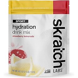 Skratch Labs Hydration Drink Mix- Strawberry Lemonade- 60 Servings- Electrolyte Powder for Exercise, Endurance and Performance- Essential Electrolytes for Energy and Rapid Recovery- Non-GMO, Vegan, Gluten Free