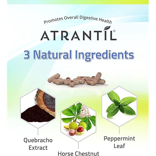 Atrantil 90 Capsules-Antioxidant Packed Polyphenol for Bloating and Gas Relief, Abdominal Discomfort, Constipation, Diarrhea, Postbiotic, Change in Bowel Habits and Everyday Digestive Health