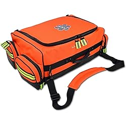 Lightning X Modular X-Tuff Oxygen Trauma Bag wZip-Out Cylinder Pocket & Removable Pouches - Florescent Orange