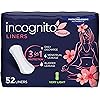 Incognito by Prevail | 3-in-1 Protective Liner for Menstrual and Bladder Leaks | 52 Count