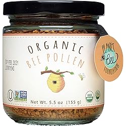 GREENBOW Organic Bee Pollen - 100% USDA Certified Organic, Pure, Natural Bee Pollen - Superfood Packed with Proteins, Vitamins & Minerals - Non-GMO, Kosher Certified, Gluten Free - 155g
