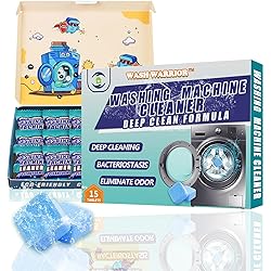 Wash Warrior Washing Machine Cleaner, Washer Machine Cleaner, Wash Warrior Washing Machine Deep Cleaning Tablets, for All Machines Including He, Freshen Your Washing Machine 1 Packs 15Tablets