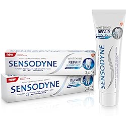 Sensodyne Repair and Protect Whitening Toothpaste, Toothpaste for Sensitive Teeth and Cavity Prevention, 3.4 oz Pack of 2