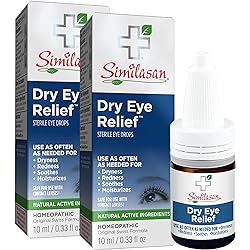 Similasan Dry Eye Relief Eye Drops Bottle, for Temporary Relief from Dry or Red Eyes, Itchy Eyes, Burning Eyes, and Watery Eyes, 0.33 Fl Oz Pack of 2, I00001926