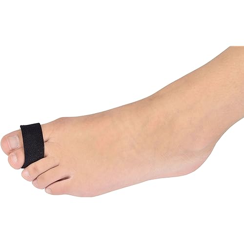 Silipos Active Gel Toe Splints, Black, 16cm x 2cm, Pack of 2