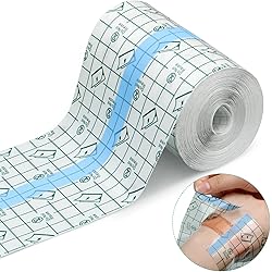 Transparent Stretch Adhesive Bandage Waterproof Bandage Clear Adhesive Bandages Dressing Tape for 4 inch × 10.94 Yard