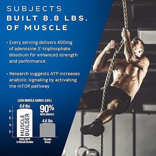 Muscle Builder | MuscleTech Muscle Builder | Muscle Building Supplements for Men & Women | Nitric Oxide Booster | Muscle Gainer Workout Supplement | 400mg of Peak ATP for Enhanced Strength, 30 Pills