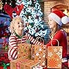 DERAYEE 24Pcs Christmas Kraft Gift Bags, Xmas Assorted Paper Goodie Bags Bulk with handle for Christmas Party Favor Supplies 5.9”3.5”9”