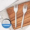 PAMI Medium-Weight Disposable Plastic Forks [400-Pack] - Bulk White Plastic Silverware For Parties, Weddings, Catering Food Stands, Takeaway Orders & More- Sturdy Single-Use Partyware Forks