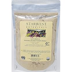Marshmallow Root Pwd Organic - Althaea officinalis, 4 Oz,Starwest Botanicals