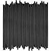 Disposable Drinking Straws - 7 34 Inches Long - Standard Size Black, 250
