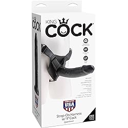 Pipedream King Cock Strap-on Harness with Cock, 9", Black