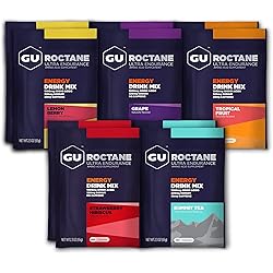 Gu Energy Roctane Ultra Endurance Energy Drink Mix, Assorted Flavors, 10 Single Serve Travel Size Packets