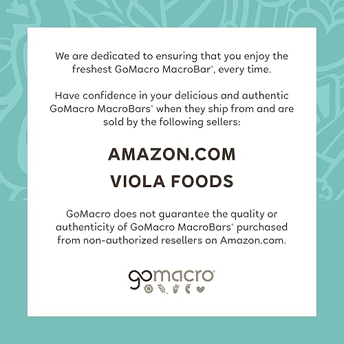 GoMacro MacroBar Organic Vegan Protein Bars - Coconut Almond Butter Chocolate Chips 2.3 Ounce Bars, 12 Count