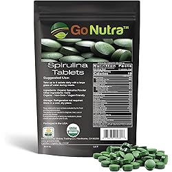 Organic Spirulina Tablets, 3000mg Per Serving, 720 Tablets - Superfoods Rich in Minerals, Vitamins, Chlorophyll, Amino Acids, Fatty Acids, Fiber & Proteins. Non-Irradiated, Non-GMO & Vegan