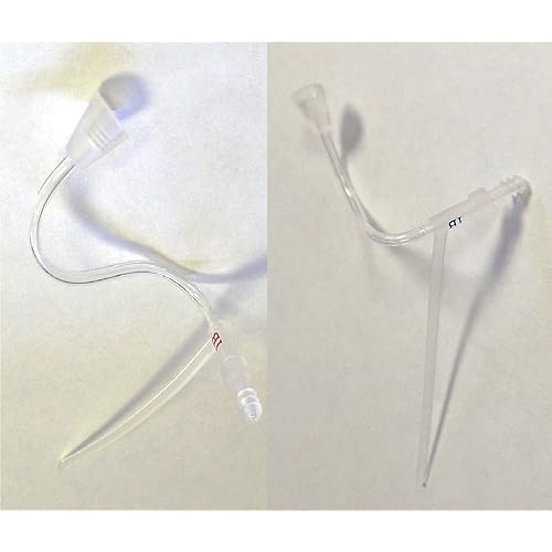 2-Pack Slim Tube Refill Screw-ON Type Hearing aid Replacement Tubes for Phonak C1B Size 1 Right and Left