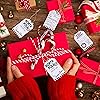 200 Pieces Christmas Present Tags Santa Present Tags Ornament Holiday Present Paper Tags Funny Present Tags Xmas Name Tags with Rope for Christmas Holiday Festival Present Wrapping