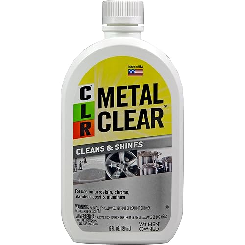 CLR Metal Clear, Cleans and Shines Porcelain, Chrome, Stainless Steel and Aluminum, 12-Ounce Bottle