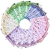 100Pcs Moon Star Organza Jewelry Candy Pouch, Gift Bags Pouches for Wedding Party Valentine's Day Mixed Color, 3.5 x 4.7 inch