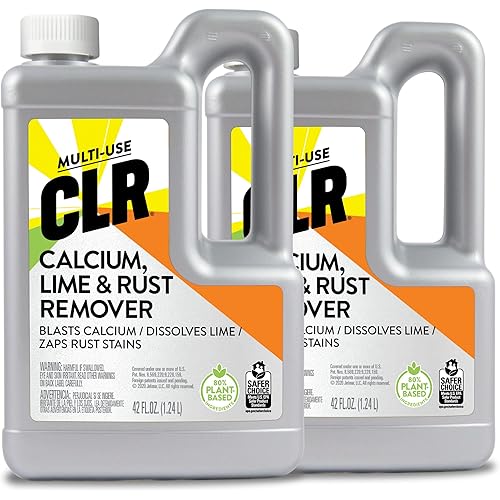 CLR Calcium, Lime & Rust Remover, Blasts Calcium, Dissolves Lime, Zaps Rust Stains, 42 Ounce Bottle Pack of 2