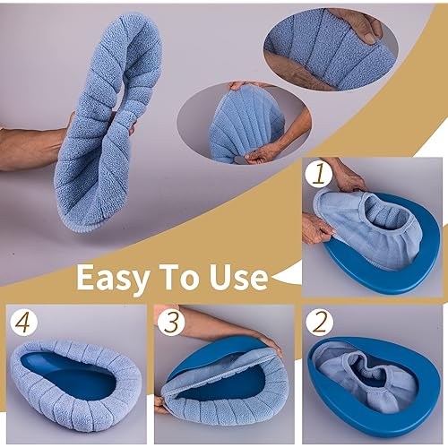 Bed Pan Cushion Bedpans Seat Covers Soft Suitable for All Kinds of Contoured Stainless Steel and Plastic Bedpan, Warm, Stretchable, Non-Irritating, 1.0 Count