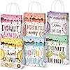 Donut Party Favors Bags, Donut Goody Bags with Handles Sweet Doughnut Treat Bags Donut Theme Birthday Present Bags Donut Party Supplies for Grow Up Birthday Baby Shower Party Decorations 12