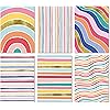 Blank Cards with Envelopes - 48 Striped Gold Foil Blank Note Cards with Envelopes – 6 Assorted Cards for All Occasions! Blank Notecards Stationary Set for Personalized Greeting Cards-4x5.5&#34