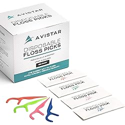 450 Disposable Floss Picks: The World's Most Convenient Floss Picks, Individually Wrapped In 4 Colors