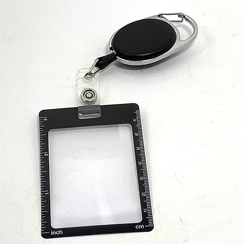 6 Credit Card Size 3X Magnifiers, Each Magnifier for Reading has 3X Fresnel Lens, Use as 3X Magnifying Glass, Pocket Magnifier, Reading Magnifier for Menus or as Accessory for ID Badge Holder Lanyards