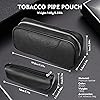 Scotte Luxury Tobacco Smoking Pipe Set,Leather Tobacco Pipe Pouch Wood Pipe AccessoriesRedwood ScraperStandFilter ElementFilter BallSmall BagBox Black