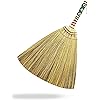 Natural Grass Asian,Brush Broom, Whisk Broom, Brush Wooden Handmade, Handle Bamboo, L16 in x 12in Turquoise