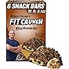 FITCRUNCH Snack Size Protein Bars, Designed by Robert Irvine, World’s Only 6-Layer Baked Bar, Just 3g of Sugar & Soft Cake Core 6 Snack Size Bars, Chocolate Chip Cookie Dough