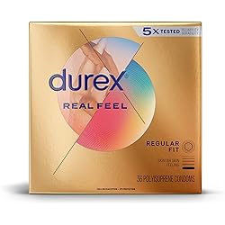 Condoms for Sex, Non Latex Durex Avanti Bare Real Feel Lubricated Condoms, Regular Fit, Non Latex Condoms for Men with Natural Skin on Skin Feeling, FSA and HSA Eligible Packaging may Vary,36 Count