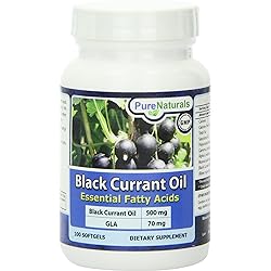 Pure Naturals Black Currant Oil Softgels, 500 mg, 100 Count
