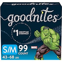 Goodnites Nighttime Bedwetting Underwear, Boys' SM 43-68 lb., 99ct, FSAHSA-Eligible