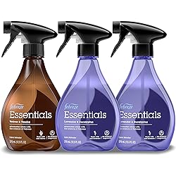 Febreze Fabric Spray, Fabric Refresher Essentials, Odor Eliminator for Strong Odor, Includes Lavender & Eucalyptus Essential Oil, Vetiver & Vanilla Essential Oil, 12.5 Oz Pack of 3