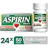 HealthA2Z Aspirin 81mg Low Strength, Enteric Coated, 24 Packs of 50 Counts1,200 Tablets Total Value Package