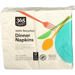 365 by Whole Foods Market, Dinner Napkins 2 Ply 100 Count, 100 Count