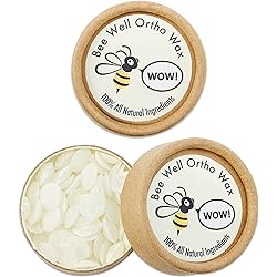 Bee Well Ortho Wax - Pure 2 Pack With 50 Servings Each 100 Total Servings All Natural Extra Firm Wax Forms Long Lasting Protective Barrier Providing Relief From Orthodontic Braces Discomfort