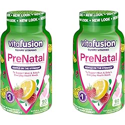 Vitafusion Pre Natal Gummy Vitamins; Lemon & Raspberry Lemonade Flavors 90 Each 2 Pack