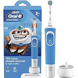 Oral-B Kids Electric Toothbrush with Sensitive Brush Head and Timer, for Kids 3 Product Design May Vary