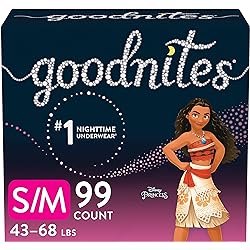Goodnites Nighttime Bedwetting Underwear, Girls' SM 43-68 lb., 99 Ct