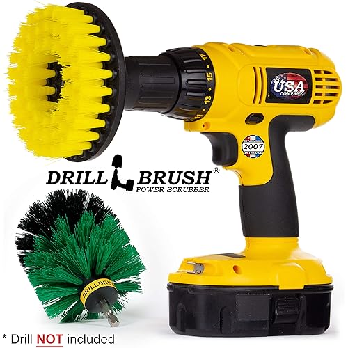 Shower Cleaner Drill Brush Set - Drill Cleaning Brush Attachment Set - Grout Brush Drill Attachment Scrub Brush - Drill Brush Power Scrubber Brush Set - Household Cleaning Brushes for Drill