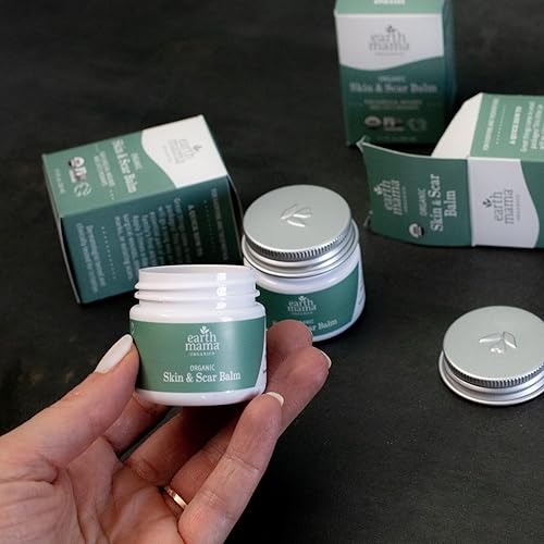 Organic Skin & Scar Balm by Earth Mama Reduces the Discomfort and Appearance of C-Section Scars and Pregnancy Stretch Marks, 1-Fluid Ounce